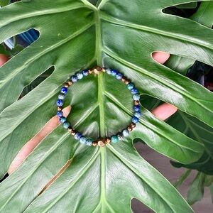 Azurite & Hematite bracelet (one)